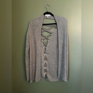 Knox Rose Green Sweater With Open Back